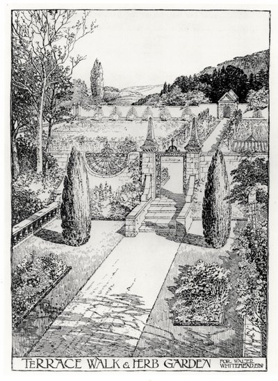 Terrace Walk and Herb Garden by Thomas Hayton Mawson